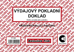 Výdajový pokladní doklad A6 propisující PT040